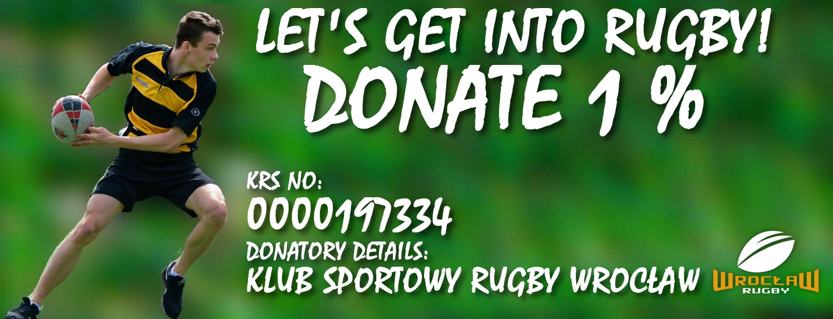 Help us getting into rugby! Please donate 1%!